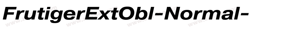 FrutigerExtObl-Normal字体转换