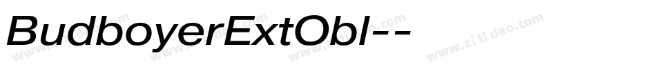 BudboyerExtObl-字体转换