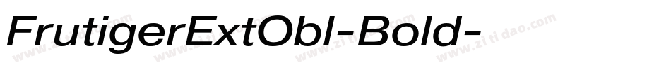 FrutigerExtObl-Bold字体转换