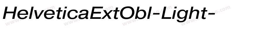 HelveticaExtObl-Light字体转换