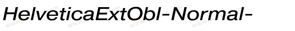 HelveticaExtObl-Normal字体转换