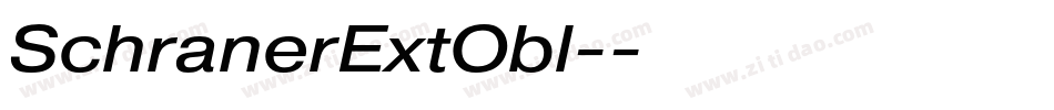 SchranerExtObl-字体转换