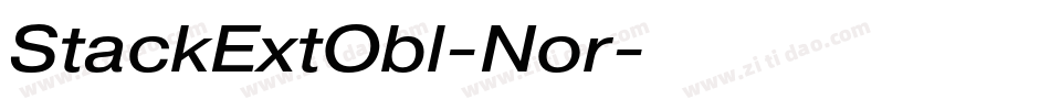 StackExtObl-Nor字体转换
