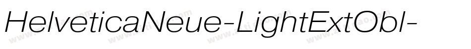 HelveticaNeue-LightExtObl字体转换