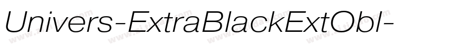 Univers-ExtraBlackExtObl字体转换