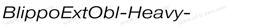 BlippoExtObl-Heavy字体转换