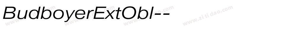 BudboyerExtObl-字体转换