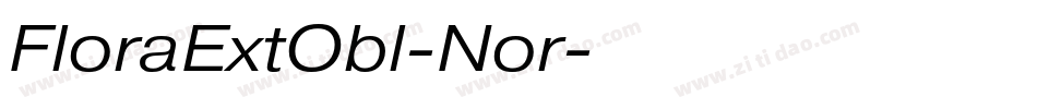 FloraExtObl-Nor字体转换