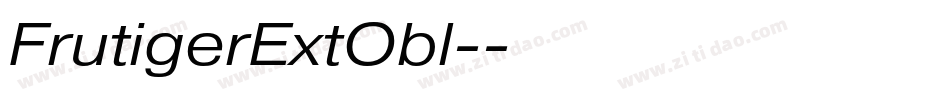 FrutigerExtObl-字体转换