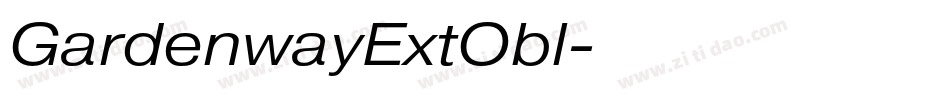 GardenwayExtObl字体转换