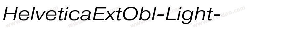 HelveticaExtObl-Light字体转换