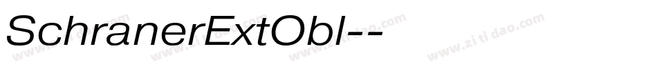 SchranerExtObl-字体转换