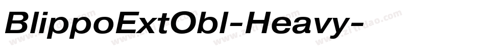 BlippoExtObl-Heavy字体转换