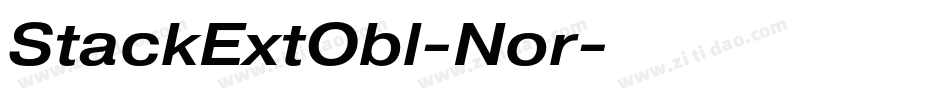 StackExtObl-Nor字体转换