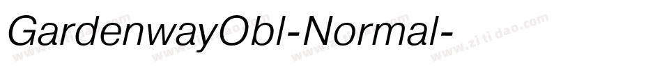 GardenwayObl-Normal字体转换