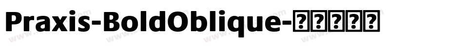 Praxis-BoldOblique字体转换