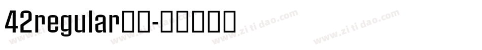 42regular字体字体转换