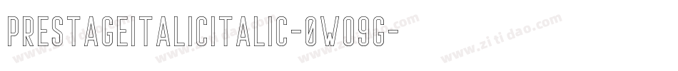 PrestageItalicItalic-0WO9G字体转换