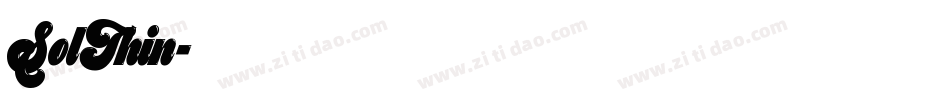 SolThin字体转换