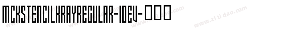 MckStencilXrayRegular-1OEv字体转换