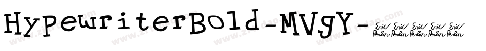 HypewriterBold-MVgY字体转换