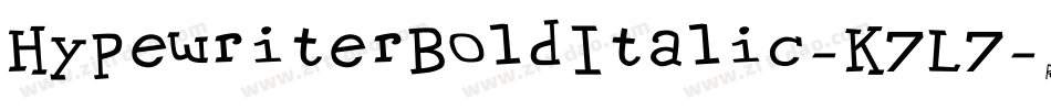 HypewriterBoldItalic-K7L7字体转换