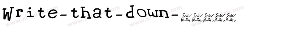 Write-that-down字体转换