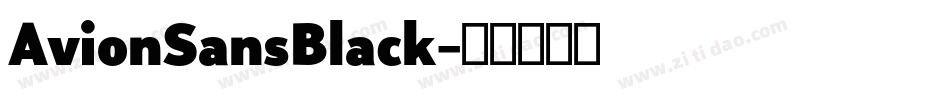 AvionSansBlack字体转换
