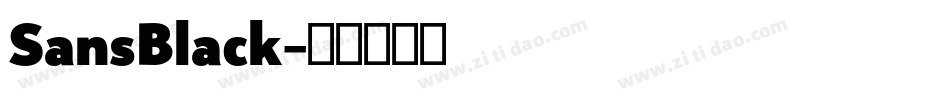 SansBlack字体转换