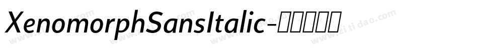 XenomorphSansItalic字体转换