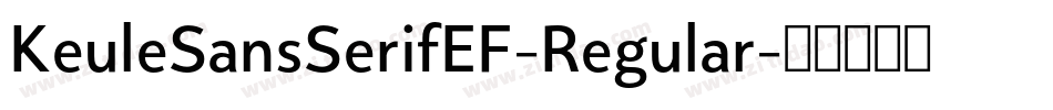 KeuleSansSerifEF-Regular字体转换