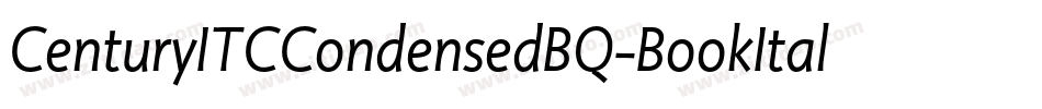 CenturyITCCondensedBQ-BookItalic字体转换