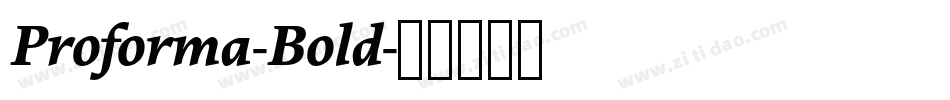 Proforma-Bold字体转换