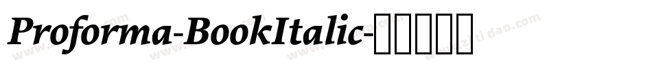 Proforma-BookItalic字体转换