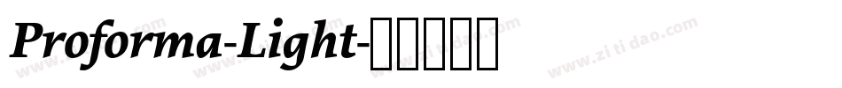 Proforma-Light字体转换