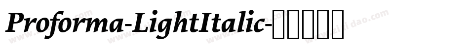 Proforma-LightItalic字体转换