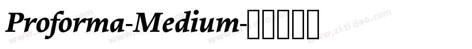 Proforma-Medium字体转换