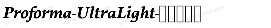 Proforma-UltraLight字体转换