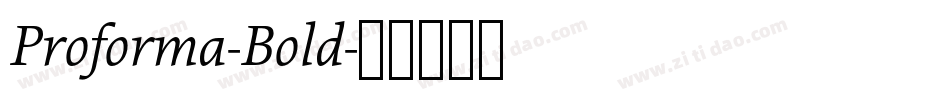 Proforma-Bold字体转换
