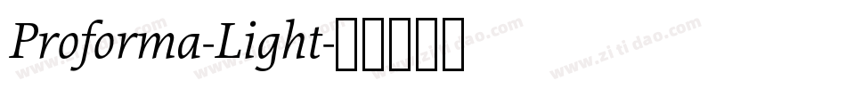 Proforma-Light字体转换