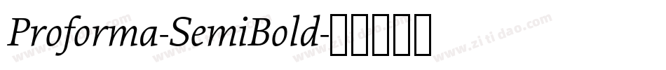 Proforma-SemiBold字体转换