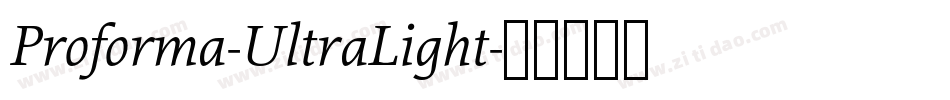 Proforma-UltraLight字体转换