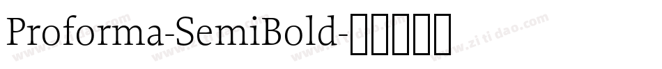 Proforma-SemiBold字体转换