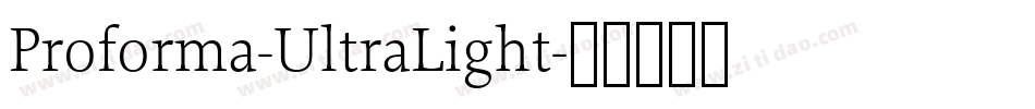 Proforma-UltraLight字体转换