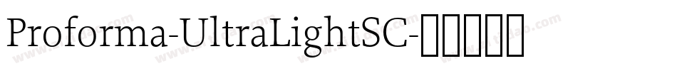 Proforma-UltraLightSC字体转换
