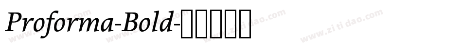 Proforma-Bold字体转换