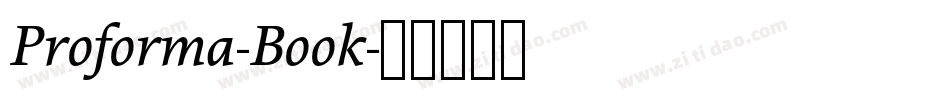 Proforma-Book字体转换