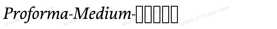 Proforma-Medium字体转换