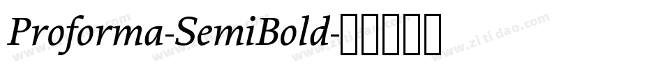 Proforma-SemiBold字体转换