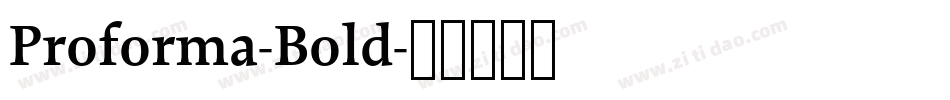 Proforma-Bold字体转换